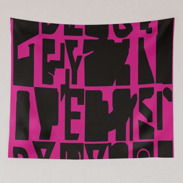 Item preview, Old News, Geometric Design In Cerise Red designed and sold by I-Desire.