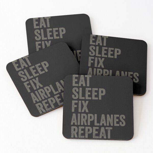 Item preview, Eat Sleep Fix Airplanes Repeat Aircraft Mechanic designed and sold by PandaPope.