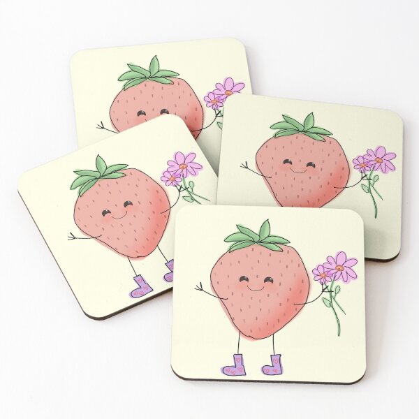 Item preview, Strawberry with flowers designed and sold by Paulavirginia.