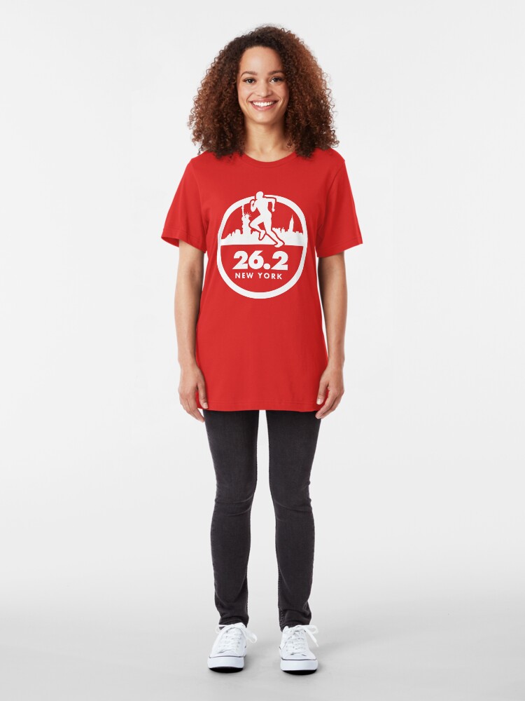 Alternate view of NYC New York City Marathon Souvenir Gift Slim Fit T-Shirt
