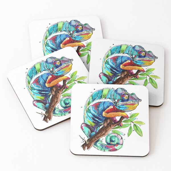 Item preview, Watercolor Abstract Chameleon designed and sold by Ink Bloom Studio ⭐⭐⭐⭐⭐.