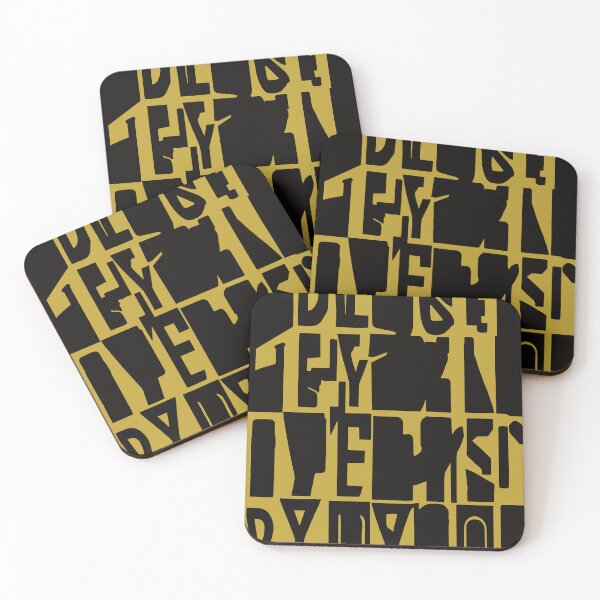 Item preview, Old News, Geometric Design In Mustard Yellow designed and sold by I-Desire.