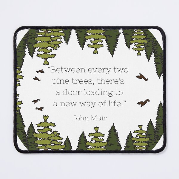 Item preview, Between Two Pine Trees | John Muir Quote | Woodland Wreath designed and sold by Daleen Cowgar.