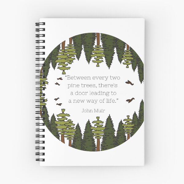 Item preview, Between Two Pine Trees | John Muir Quote | Woodland Wreath designed and sold by Daleen Cowgar.