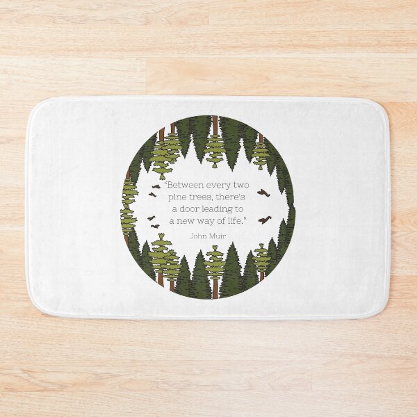 Item preview, Between Two Pine Trees | John Muir Quote | Woodland Wreath designed and sold by Daleen Cowgar.