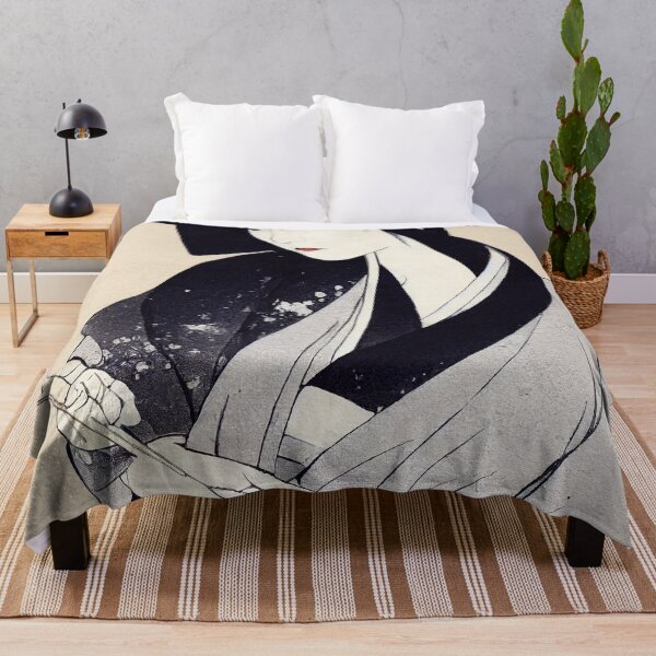 Item preview, Beautiful Japanese Geisha Ink Style Art in Black and Gray designed and sold by Valro.