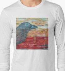 Raven Shadow Gemischte Medien Langarmshirt