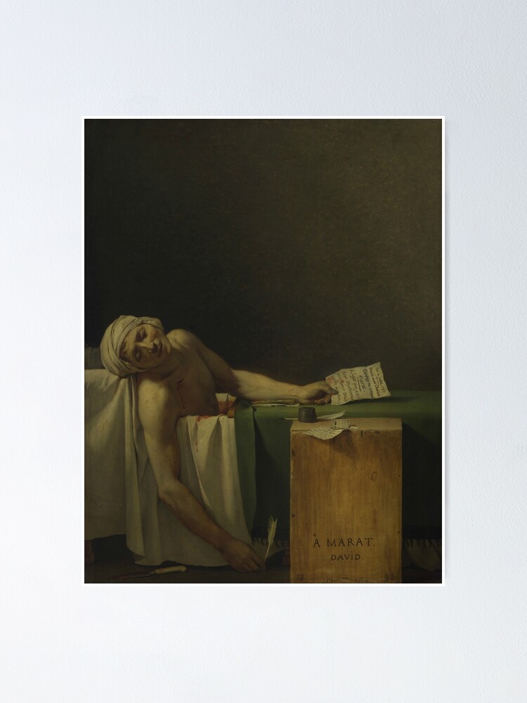 Jacques Louis David A Morte De Marat Lona Poster Foto Parede Home Decor