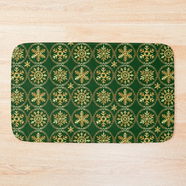 Item preview, Gold and green metallic snowflakes  designed and sold by KCAbdelnour.