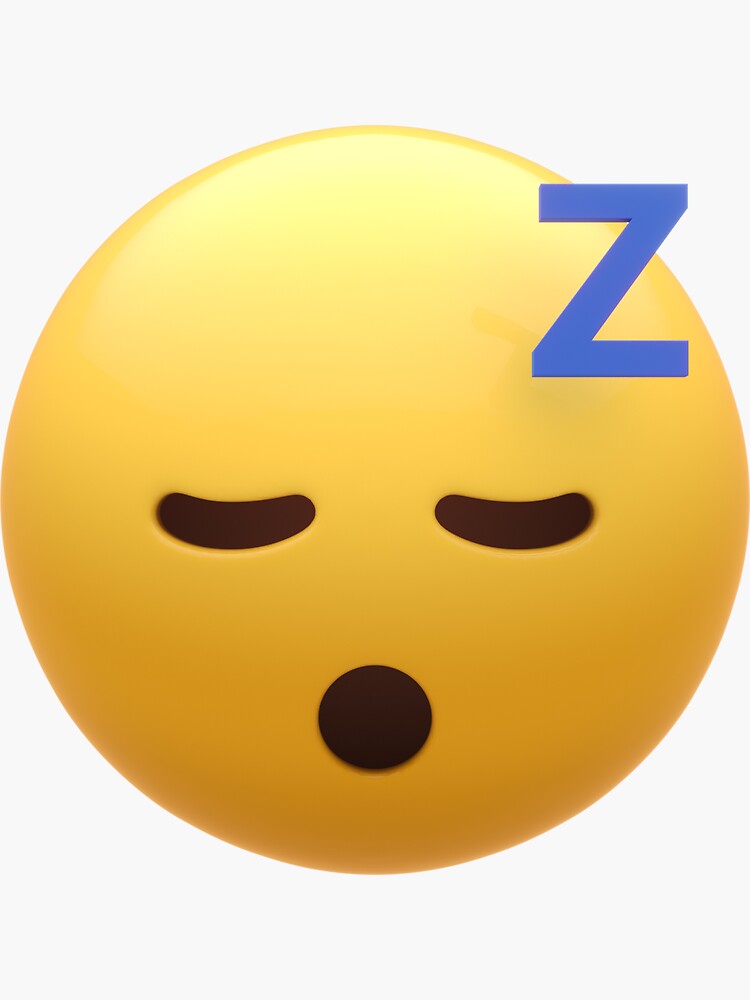 "Sleeping emoji emoticon" Sticker for Sale by ZipZup Redbubble