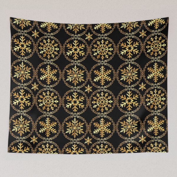 Item preview, Gold and black metallic snowflakes  designed and sold by KCAbdelnour.