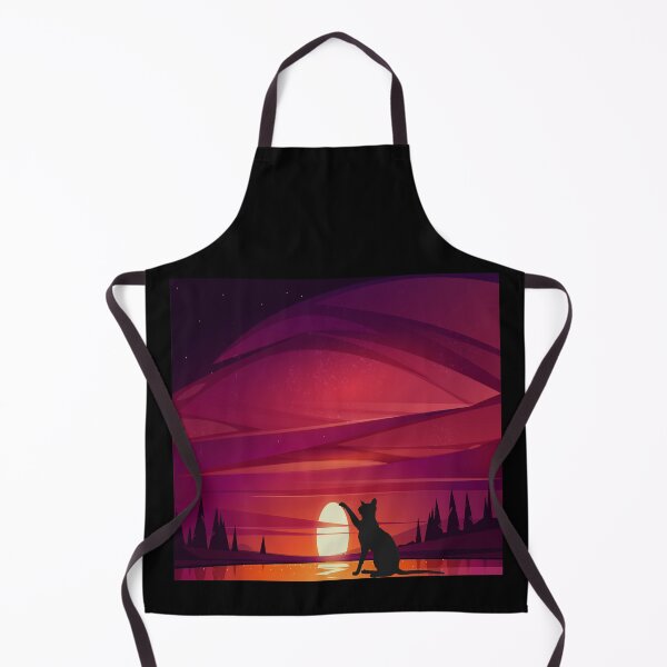 Item preview, nice sunset,cat looking at sunset designed and sold by SeniorPrint99.