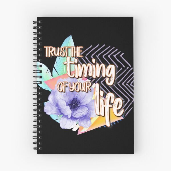 Item preview, Trust the Timing of Your Life Quote Blossom Floral Inspiration designed and sold by Paula Helit.