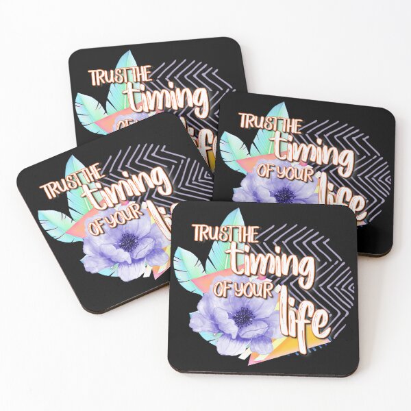 Item preview, Trust the Timing of Your Life Quote Blossom Floral Inspiration designed and sold by Paula Helit.