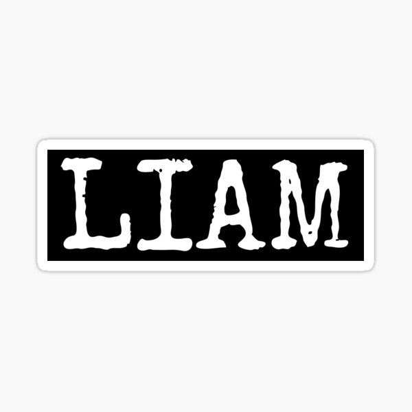 liam-name-sticker-for-sale-by-goldtypo-redbubble