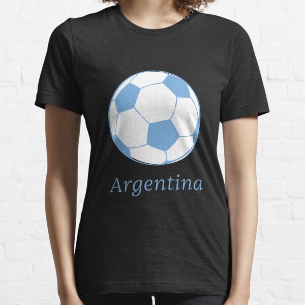 Women's Ringspun Football Argentina Matchday T-Shirt in Air Blue