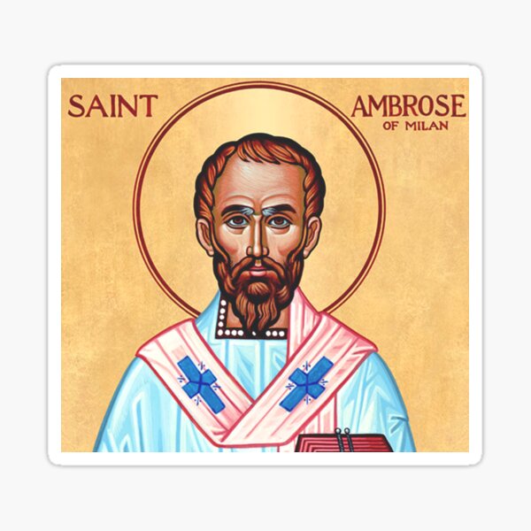 "Icon of Saint Ambrose of Milan" Sticker for Sale by Elohimadonai