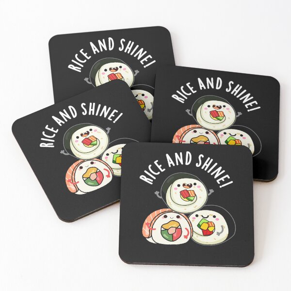 Item preview, Rice And Shine Funny Sushi Puns (Dark BG) designed and sold by punnybone.