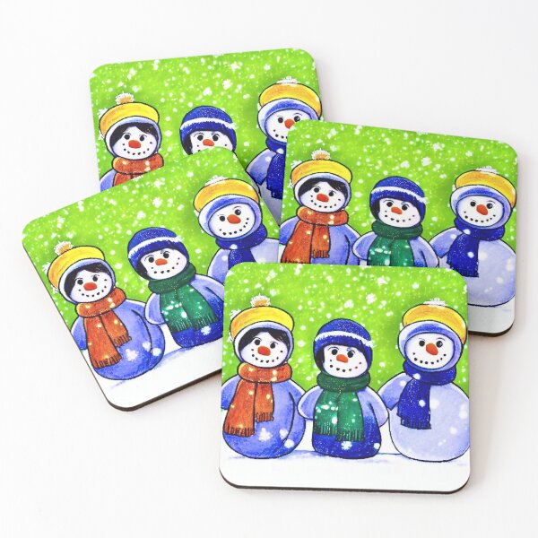 Item preview, Three smiling snowmen designed and sold by Fantabuloustef.