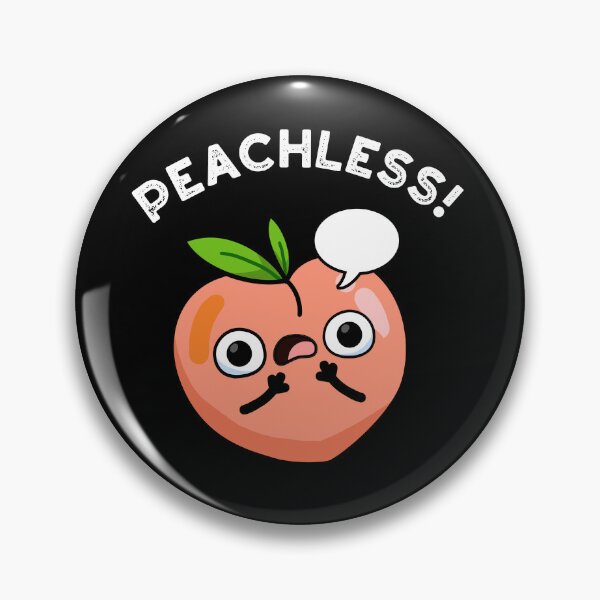 Item preview, Peachless Speechless Funny Peach Puns (Dark BG) designed and sold by punnybone.