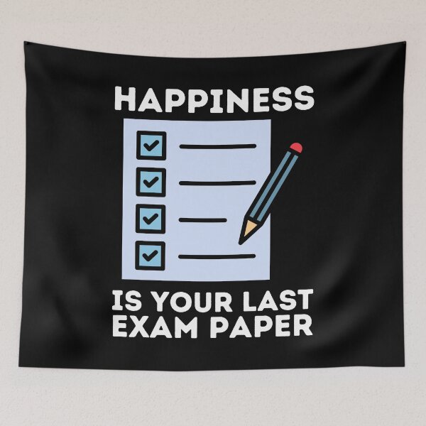 Item preview, Happiness Is Your Last Exam Paper | Funny Saying designed and sold by BopleDesigns.