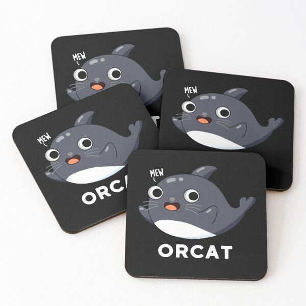 Item preview, Orcat Funny Cat Orca Puns (Dark BG) designed and sold by punnybone.