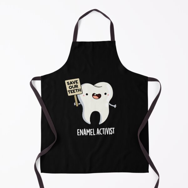 Item preview, Enamel Activist Funny Dental Tooth Puns (Dark BG) designed and sold by punnybone.