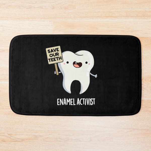 Item preview, Enamel Activist Funny Dental Tooth Puns (Dark BG) designed and sold by punnybone.
