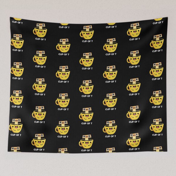 Item preview, Cup Of T Funny Alphabet Tea Puns (Dark BG) designed and sold by punnybone.