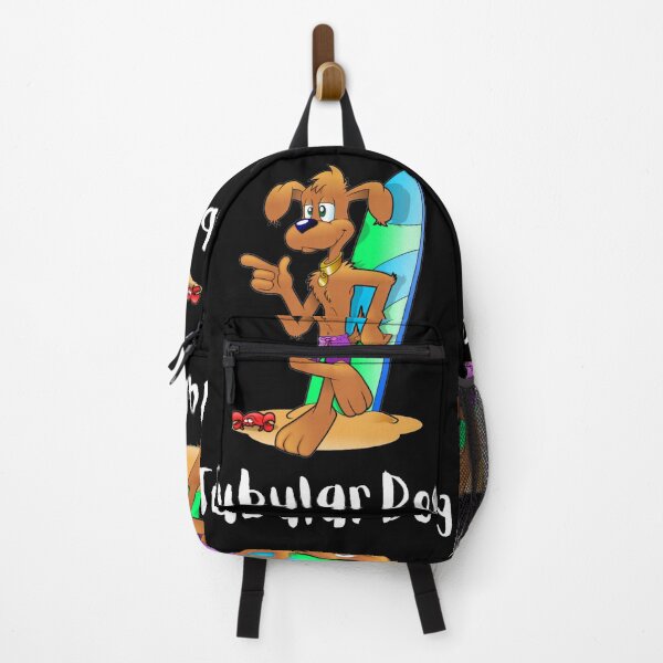 Item preview, Tubular dog - cute dog leaning up against a surfboard - Dog Lover designed and sold by AspectArtWorks.