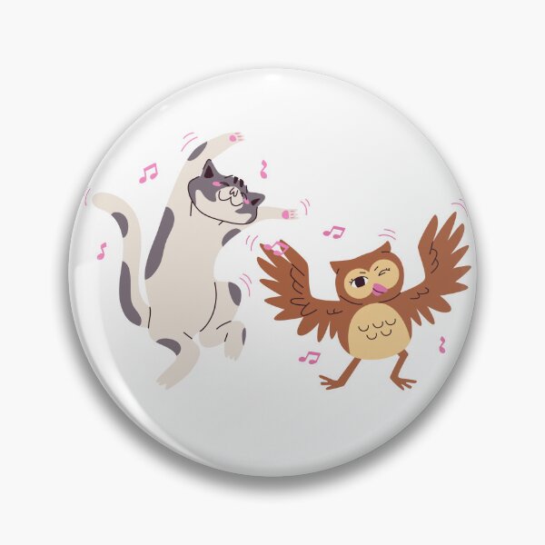 Aperçu de l'œuvre Un chat et une conception drôle de hibou créée et vendue par DesignUneed.