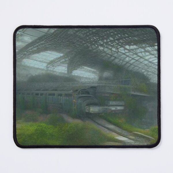 Item preview, Overgrown train station designed and sold by ArtySaxon.