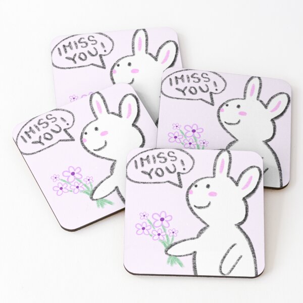 Aperçu de l'œuvre Tu me manques lapin avec des fleurs créée et vendue par Paulavirginia.