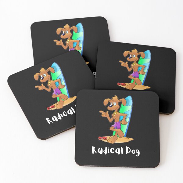 Item preview, Radical dog - cute dog leaning up against a surfboard - Dog Lover designed and sold by AspectArtWorks.