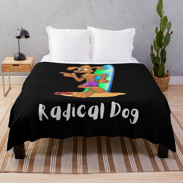 Item preview, Radical dog - cute dog leaning up against a surfboard - Dog Lover designed and sold by AspectArtWorks.