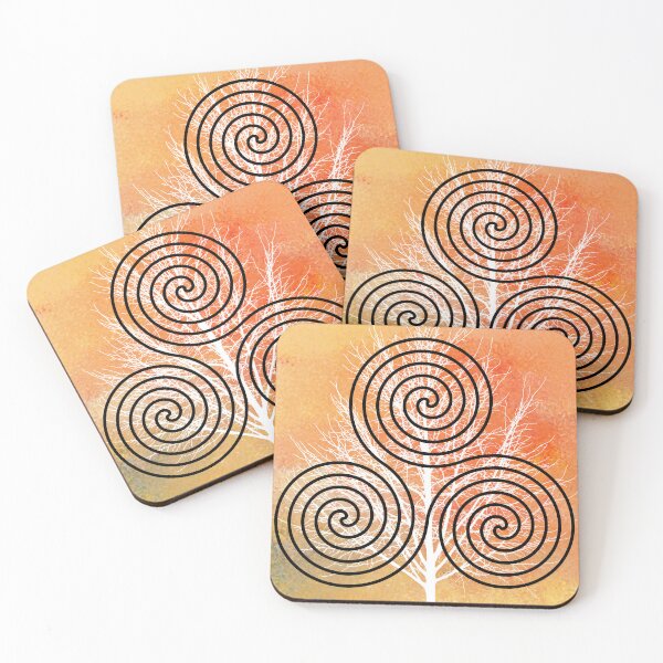 Item preview, Celtic Trinity Spirals and White tree - Throw Pillows and Prints.  designed and sold by ScatterHub.