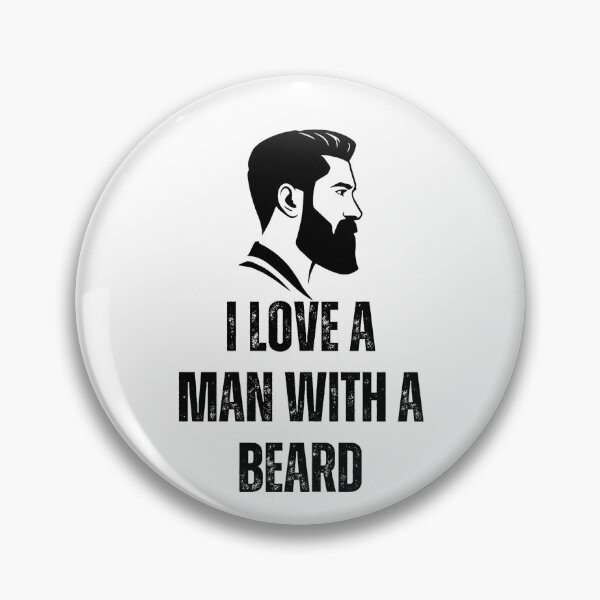 Item preview, I love a man with a beard - funny designed and sold by PellSilversmith.