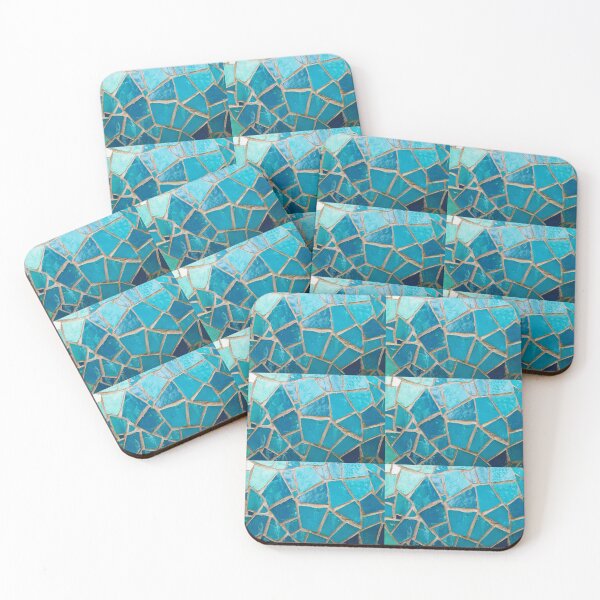 Item preview, Mosaic Tiles In Shades Of Blue And White   designed and sold by branaghbel.