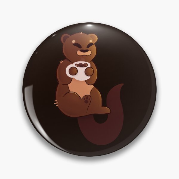 Item preview, Cute Otter sipping coffee designed and sold by Mossysplashart.
