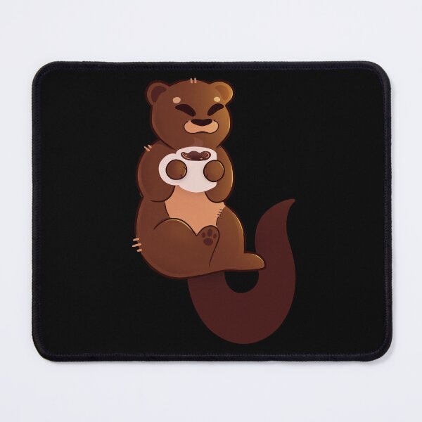 Item preview, Cute Otter sipping coffee designed and sold by Mossysplashart.