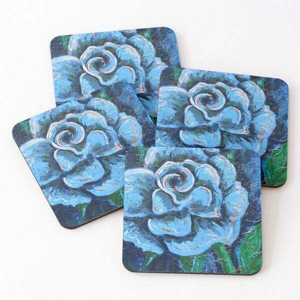 Item preview, "Blue Rose" original signed acrylic painting on canvas designed and sold by Michael Arnold.