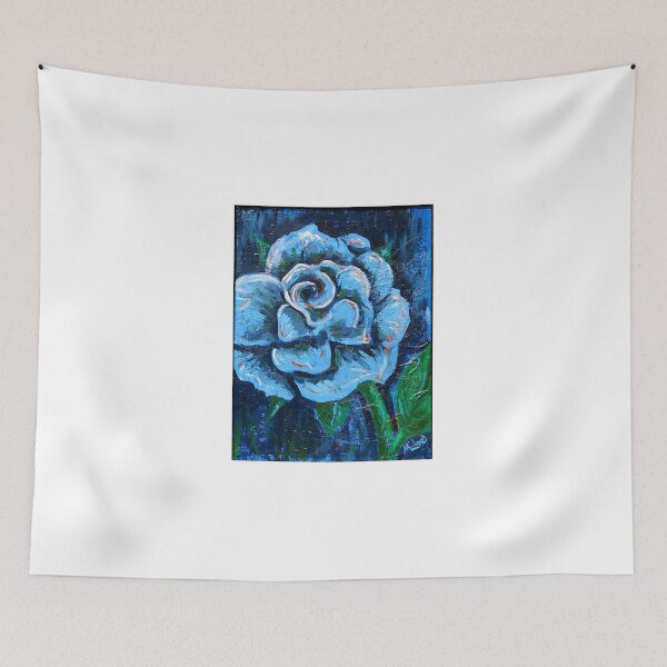 Item preview, "Blue Rose" original signed acrylic painting on canvas designed and sold by Michael Arnold.