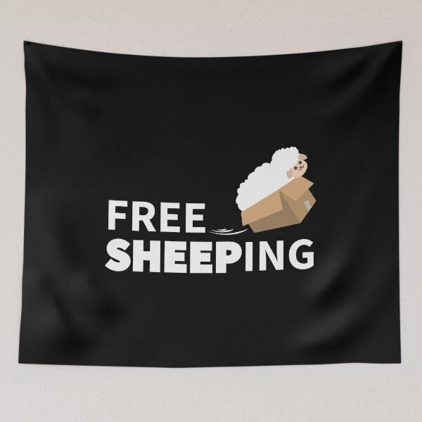 Item preview, Free Sheeping | Funny Sheep Puns Shipping  designed and sold by Fluffy-Vectors.