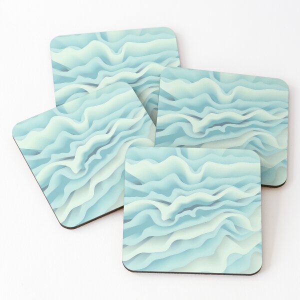 Item preview, Flower Petals Abstract Floral Botanical in Pale Blue and Light Grayish Cyan Shades designed and sold by Beachy.