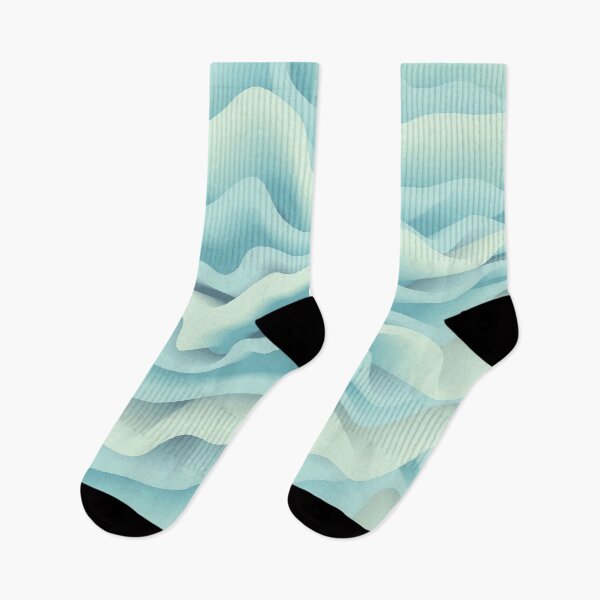 Item preview, Flower Petals Abstract Floral Botanical in Pale Blue and Light Grayish Cyan Shades designed and sold by Beachy.