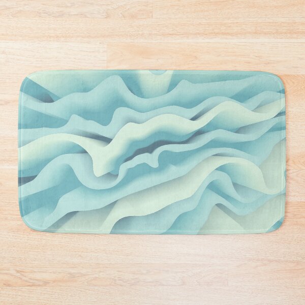 Item preview, Flower Petals Abstract Floral Botanical in Pale Blue and Light Grayish Cyan Shades designed and sold by Beachy.