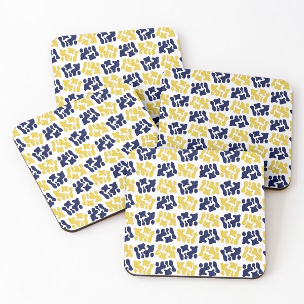 Item preview, Dark navy and dark yellow pattern with white  background . designed and sold by bayanabufadda.