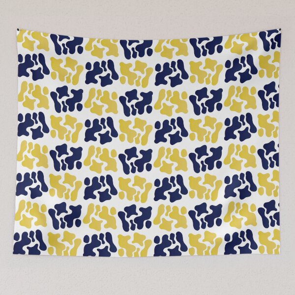 Item preview, Dark navy and dark yellow pattern with white  background . designed and sold by bayanabufadda.