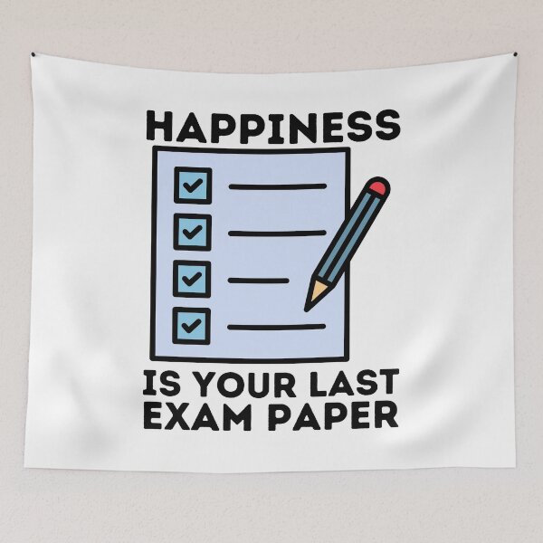 Item preview, Happiness Is Your Last Exam Paper | Funny Sayings designed and sold by BopleDesigns.