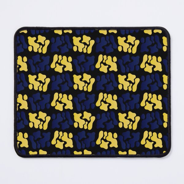Item preview, Dark navy and dark yellow pattern with black background designed and sold by bayanabufadda.